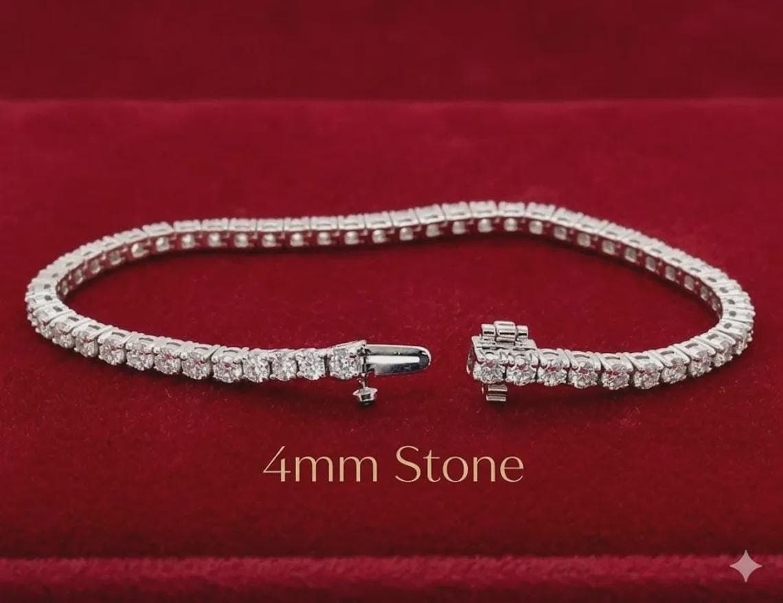 4MM Moissanite Tennis Bracelet