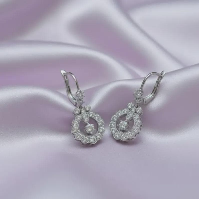 Round Moissanite Stud Earrings — View 5