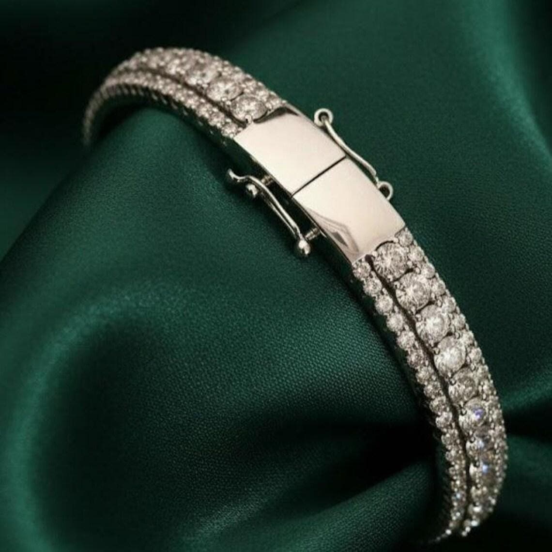 Diamond Tennis Bangle — View 3