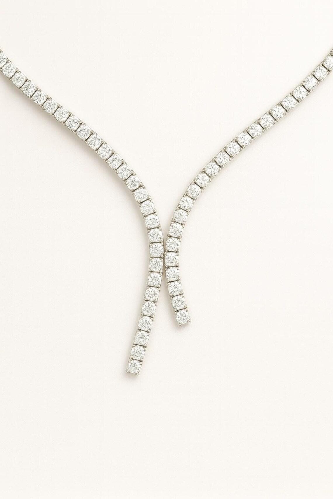 925 Sterling Silver Y Necklace — View 4