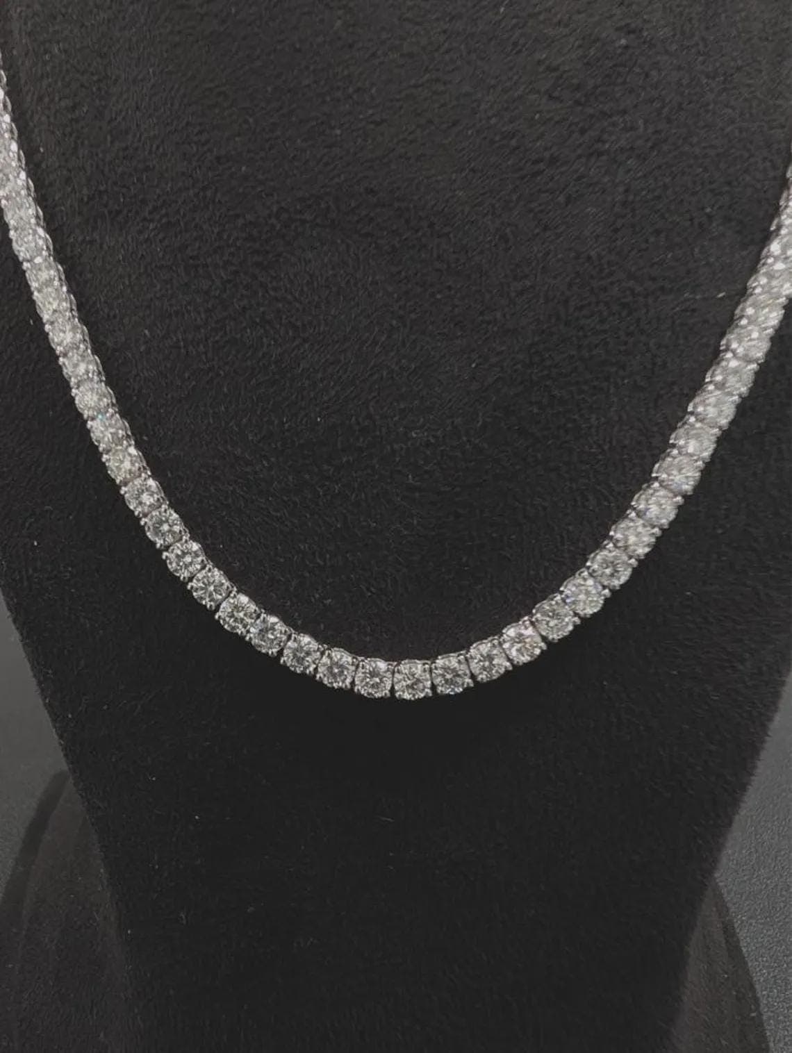 Lab Grown Diamond Tennis Necklace — View 4