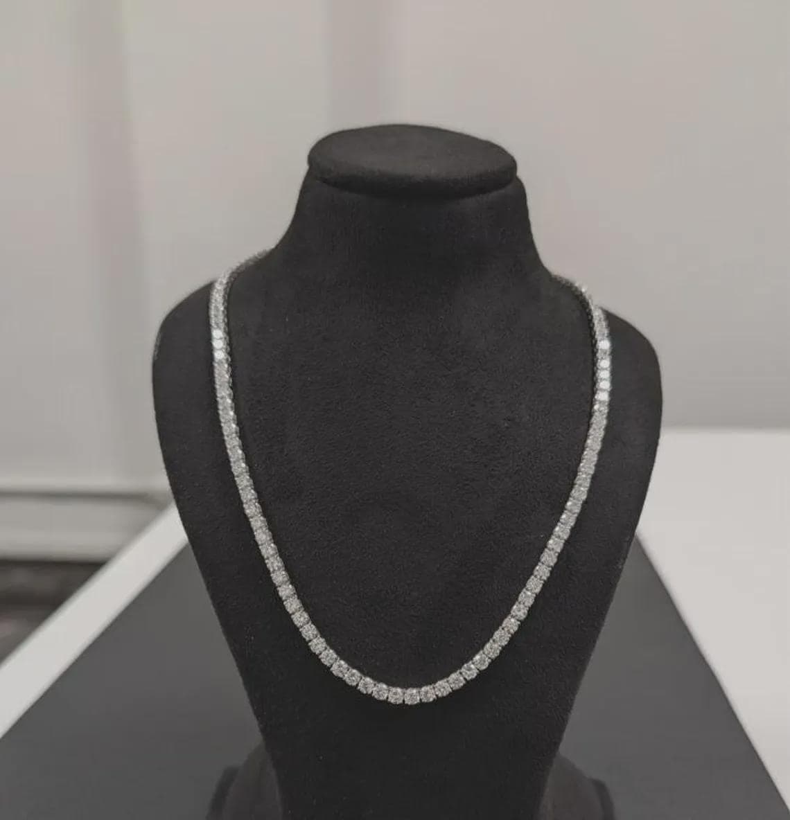 Lab Grown Diamond Tennis Necklace — View 2