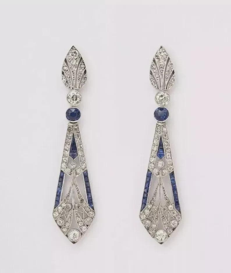 Art Deco Dangle Earrings — View 3