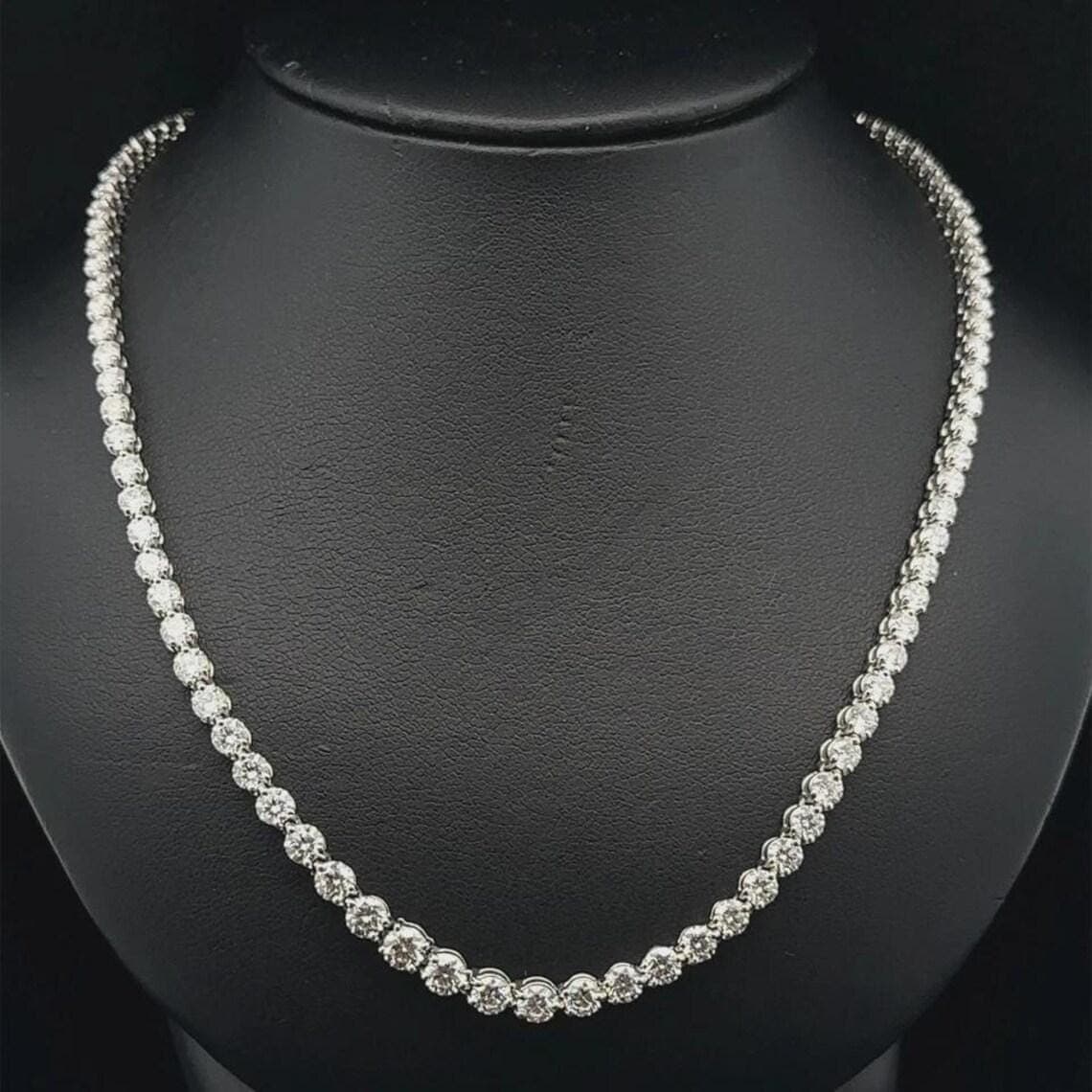 Diamond Tennis Necklace Bracelet Set
