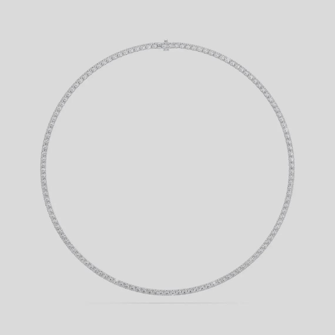 Lab Grown Diamond Tennis Necklace — View 3