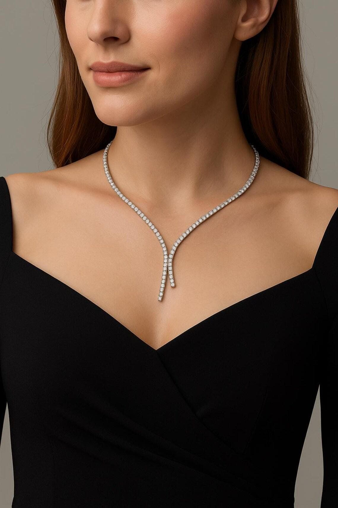 925 Sterling Silver Y Necklace