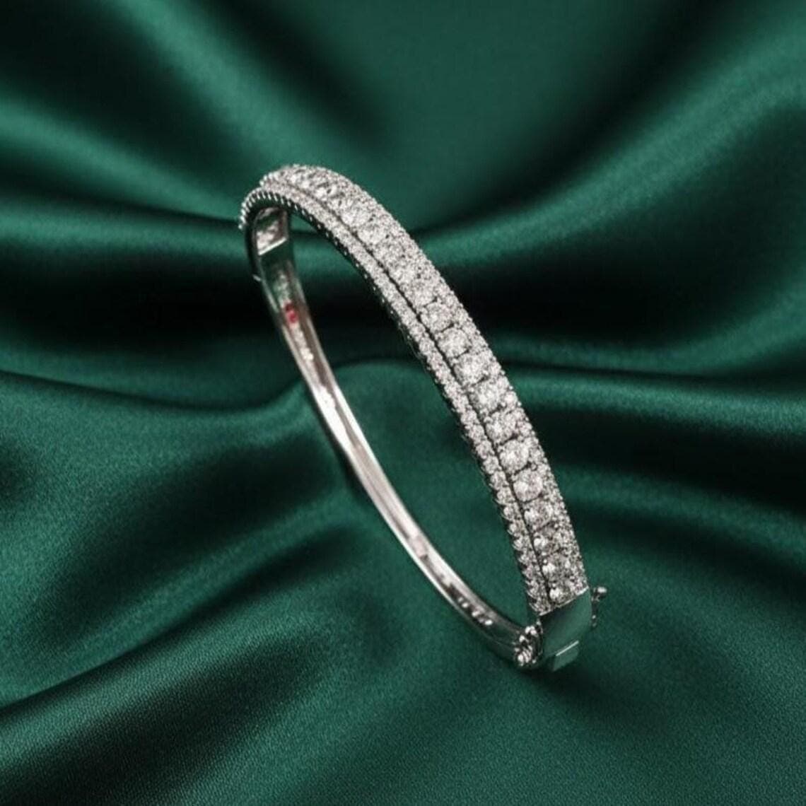 Diamond Tennis Bangle — View 5