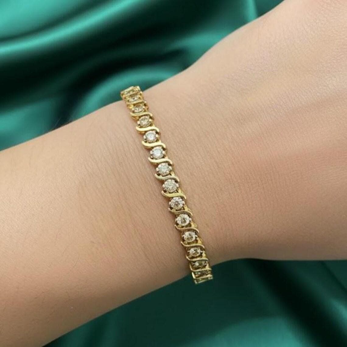 Round Diamond Tennis Bracelet — View 3