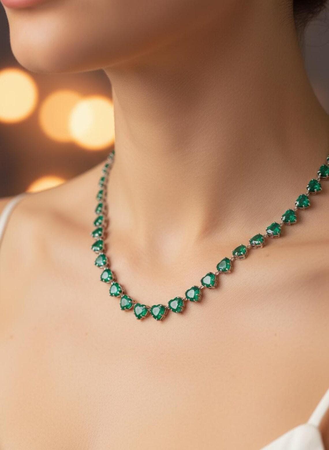 Tennis Necklace In Sterling Silver