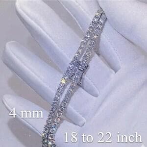 Lab Grown Diamond Tennis Necklace — View 4